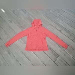 KUHL polyester blend plumeria orange light weight Inspira Hoody hoodie size XS